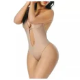 thumbnail image 6 of Women Shapers Underwear Backless Bodysuit Shapewear Deep V-Neck Body U Plunge Clear Strap Padded Push Up Corset, 6 of 10