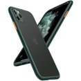 thumbnail image 1 of Étui Antichoc Compatible pour iPhone 11 Pro Max, [Protection contre les Chutes de Qualité Militaire] [Anti-Rayures] Dos Rigide Translucide Mat avec Bords Souples, Étui Antidérapante, Vert Minuit, 1 of 5