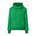 thumbnail image 4 of Xudanell Womens Hoodie Cowl Neck Long Sleeve Sweatshirts Fashion Pullover with Drawstring Teen Girls Clothes Green S, 4 of 6
