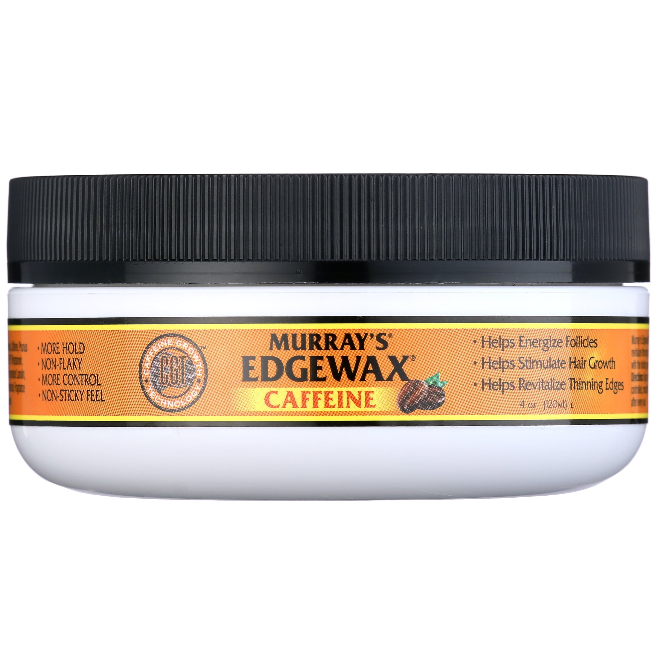 Murray's Caffeine Edgewax Gel, 4oz., Stimulate Hair Growth, Non-Flaking,  Textured Hair, Unisex 
