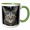 Green/White, variant on 3drose, Usa, California. Male Tabby Cat Portrait., 11oz Mug