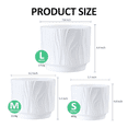 thumbnail image 3 of White Ceramic Ribbed Flower Pots (3 Count), 3 of 7