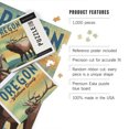 thumbnail image 3 of Lantern Press 1000 Piece Jigsaw Puzzle, Wallowa County, Oregon, Elk, Lithograph, 3 of 5
