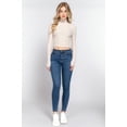 thumbnail image 2 of Long Slv Turtle Neck Rib Crop Knit Top, 2 of 5