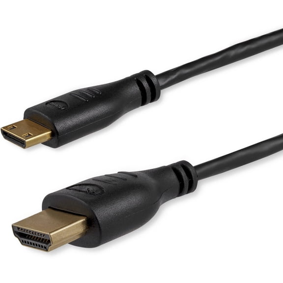 StarTech.com 3 ft Slim High Speed HDMI Cable with Ethernet - HDMI to HDMI Mini M/M