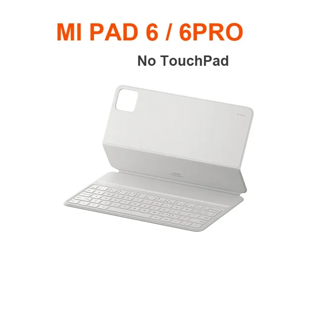 Original MI Pad 6 /6Pro Keyboard Case English Smart Touch Control Tablet Keyboard Magnetic Case 64 Button 1.3mm keystroke No TouchPad White