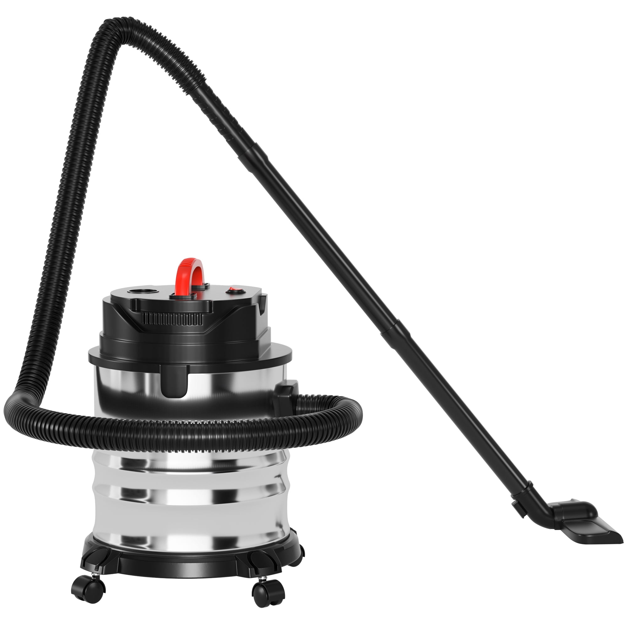 TOPTENG Wet Dry Vacuum Cleaner, 4.75 Gallon 1800W 6 HP Peak Stainless Steel Shop Vacuum Wet and Dry, with Filter and Attachments for House Garage Workshop Car