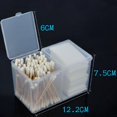 thumbnail image 3 of Organizador de maquillaje Sunnimix 2 Rejillas Bola De Bud Swab Pad Nail Holder Caja De Almacenamiento Cosmético Claro, 3 of 8
