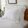 100 Cotton Ruffle Pillowcase Ruffled Pillow Cover White Pillow Case