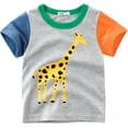 thumbnail image 3 of Camiseta para niños pequeños, ropa para bebés, blusa de manga corta con estampado de tiburón y dinosaurio, 3 of 5