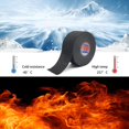 thumbnail image 4 of LinenLoon 2 in Wire Loom Harness Tape,Electrical Tape Fabric High Temp Cloth Tape Applies to Automotive Gauges Electrical Wrap Protection Insulation Cable Fixed Soundproofing（50mm×25M） (1Pcs), Black, 4 of 5
