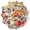 2A-35pcs, variant on 35pcs-50pcs Cute Food Stationery Stickers Cartoon Kids Stickers Funny Stickers for Laptops Phones Notebooks