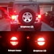 thumbnail image 4 of Bombilla LED 3157 3156 3056 3057 de brillo dual ultrabrillante y de bajo consumo con proyector, luces traseras y de freno reemplazables, rojo brillante, 4 of 4