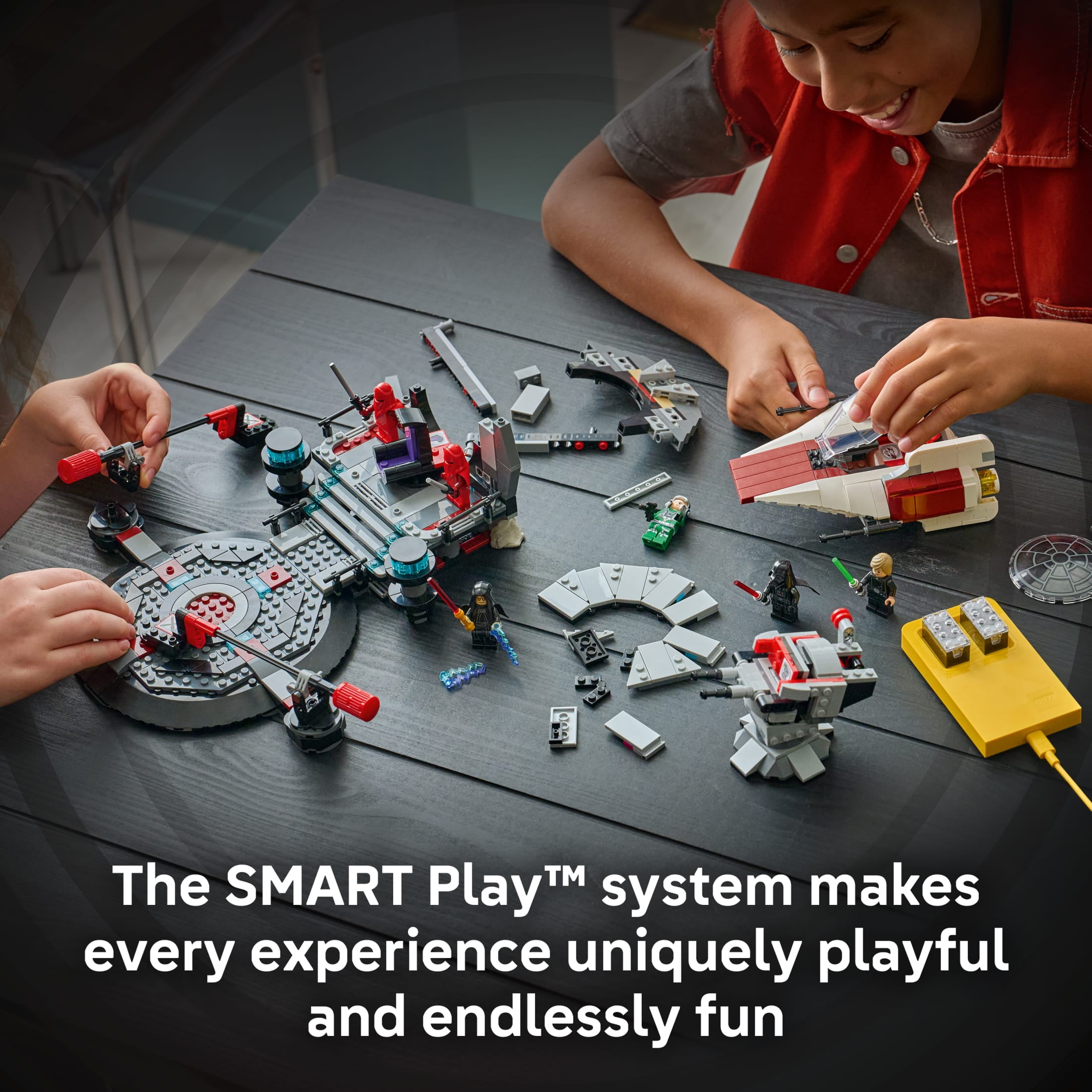 LEGO Star Wars SMART Play: Throne Room Duel & A-Wing Interactive Building Toy - All-In-One Set - Reacts to How You Move and Play with a SMART Brick - Gift for Boys, Girls and Kids Ages 9+ - 75427