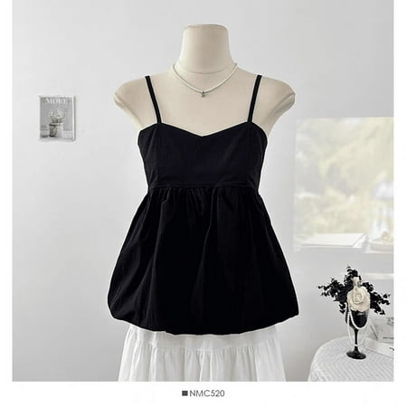 PP Sweet Youthful Ruffled Solid Color Babydoll Tube Top Women s Elegant Chic 2025 Casual Summer Camis