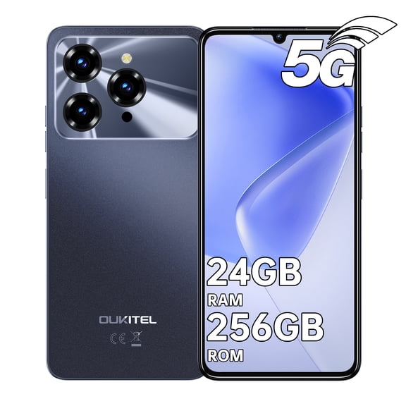 Unlocked Cell Phone 5G Smartphone Oukitel C6 24gb(8 16expansion) 256gb 5150mah Battery 50mp 5mp Mobile Phone for Urban Elites Daily Use