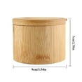 thumbnail image 5 of Shoreew Bamboo Salt Cellar with Magnetic Swivel Lid Round Salt Box for Storing Salt Pepper Sugar Herbs Functional Spice Container Storage Tank, 5 of 7