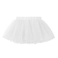 thumbnail image 3 of Kaerm Kids Girls Elastic Waist Dance Tutu Mesh Skirt Solid Color Four Layer Skirt for Ballet Latin White L, 3 of 5