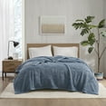 thumbnail image 4 of Woolrich Burlington Berber Blanket, King, Blue, 4 of 7