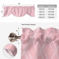 thumbnail image 6 of Pink White Stripes Tie Up Valance Curtains for Windows, Kitchen Curtains Window Treatments, Simple Geometric Modern Monochrome Short Window Shades Valances for Bedroom Bathroom Cafe 42"x12", 6 of 8