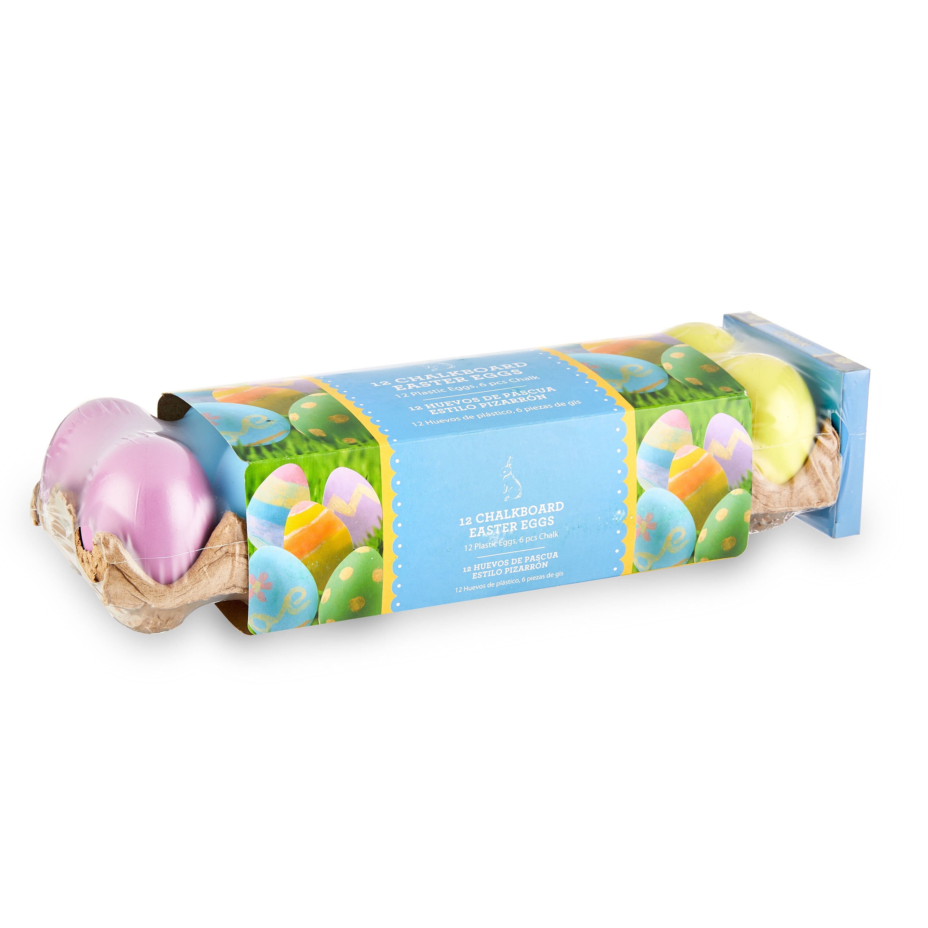 Way To Celebrate DIY Plastic Easter Eggs with Chalk, 12 Count