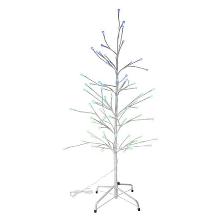 Multi Function RGB LED Twig Gumball Christmas Tree, White,