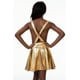 thumbnail image 4 of Txlixc Vestido de mujer, vestido de tirante sin mangas de cuello cuadrado brillante láser con tirantes cruzados Txlixc moda, 4 of 6