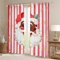 thumbnail image 2 of Homewish Santa Claus Black Out Curtains for Teens Boys Girls,Geometric Stripes Curtains Pack of 2 (42x63 Each),Xmas Snowflake Bedroom Curtains,Lightweight Room Decor, 2 of 6
