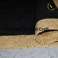 thumbnail image 2 of Jaipur Art And Craft Black Beige Border Jute Area Rug Rectangle Hand Braided Carpet (2.6x6 Sq ft), 2 of 7
