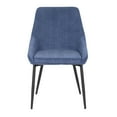 thumbnail image 6 of Diana Contemporary Chair in Black Metal and Blue Corduroy Fabric by LumiSource - Set of 2, 6 of 6