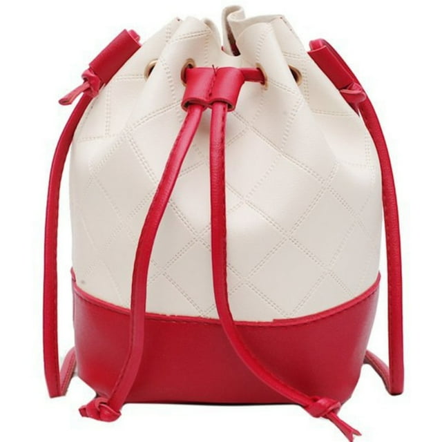 Girls Bucket Bag Creative Fashion Drawstring Multiuse Crossbody Bag Shoulder Bag
