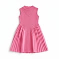 thumbnail image 3 of FYDUU Girls Dress Elegant Pleated A-Line Midi Dresses Sleeveless Formal Party Dress for Girls Round Neck Casual Sundress School Wear 7-8 Years, 3 of 5