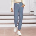 thumbnail image 2 of Maean Womens Lounge Pants Elastic Waist Comfy Loose Causal Bottoms Soft Stretchy Sleepwear Pajamas Striped Pant, 2 of 6