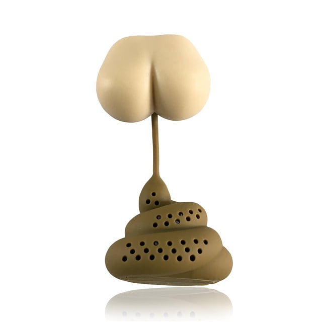 Colador de té en forma de excremento de trasero de silicona Inteprter infusor resistente al calor