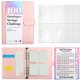 thumbnail image 1 of 100 Envelopes Money Saving Challenge, Savings Challenges Book With Envelopes, Savings Binder With 100 Pocket Pre-number & Reusable Laminated, 1 of 6