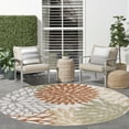 thumbnail image 4 of Nourison Aloha Indoor/Outdoor Ivory Multicolor 7’10” x Round Area Rug (8 Round), 4 of 9