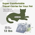 thumbnail image 3 of Transportín para gatos Pawaii aprobado por la TSA Airline con etiqueta de identificación de 6 kg, 3 of 9