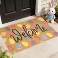 thumbnail image 1 of SASHENHG Outdoor Entrance Faux Coir Doormat Easter Easter Egg Rug Welcome Mat Absorbent Doormat Front Door Rug Non Slide For Spring Decor Home Entryway, 1 of 6