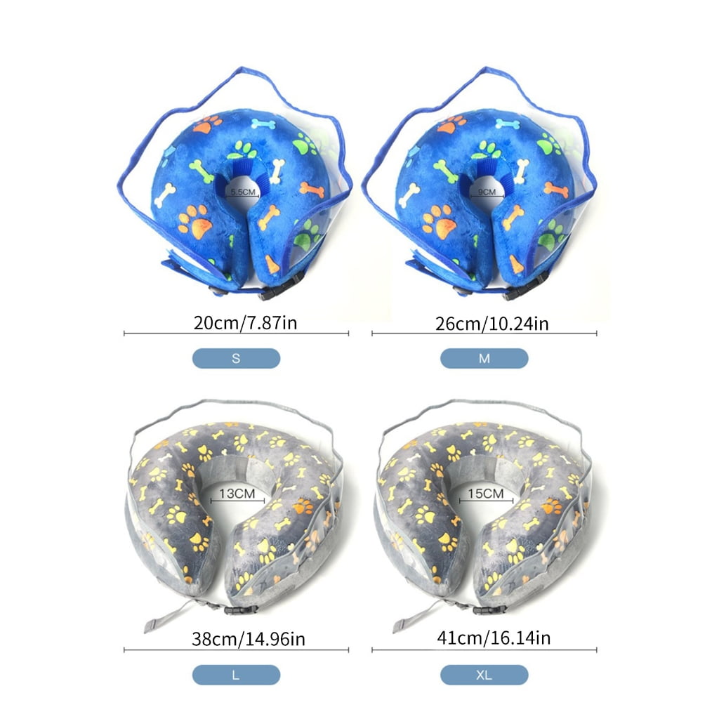 Inflatable Collar with Clear Baffle Soft Cone for Perfect for After and Wound Adjustable Lightweight
