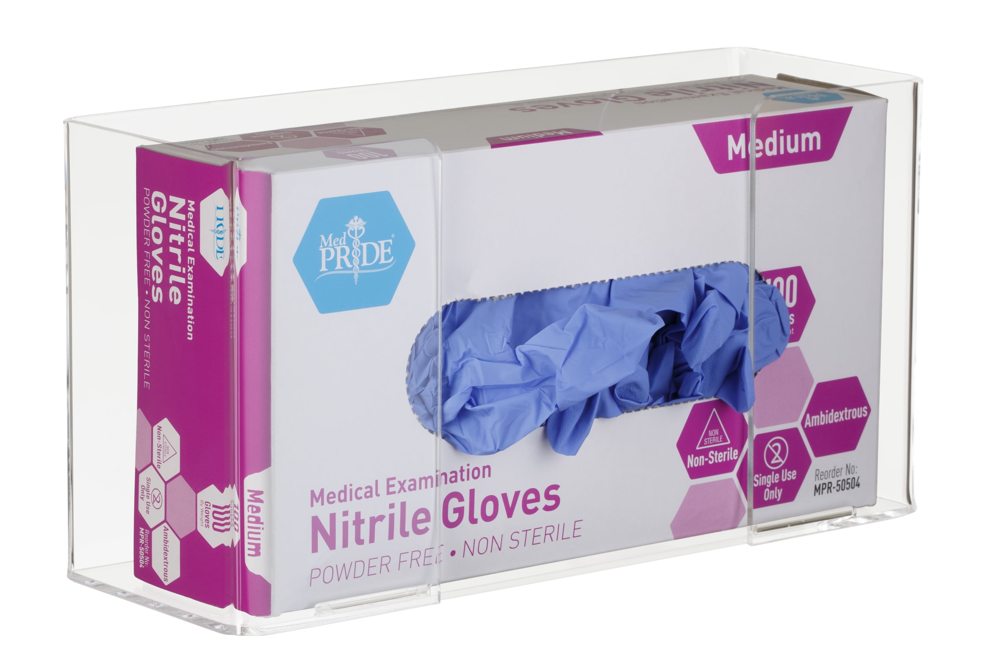 yotijar 4 Pieces Single Acrylic Lab Glove Box Dispenser Holder Single