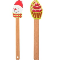 Gymnture Xmas Silicone Spatula Set: Santa Claus Design - 2pcs