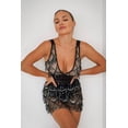 thumbnail image 1 of Vestido Bellabarnetten Mini con borlas y flecos, lentejuelas, negro, 1 of 7