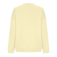 thumbnail image 3 of Women's Crewneck Sweatshirt with Drop Shoulders and Ribbed Cuffs Solid Color Relaxed Fit Top, S-2XL, 3 of 5