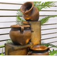 thumbnail image 3 of Fountain 4 Tiered Floor Standing Outdoor Water Fountains and Waterfalls for Garden, 3 of 7
