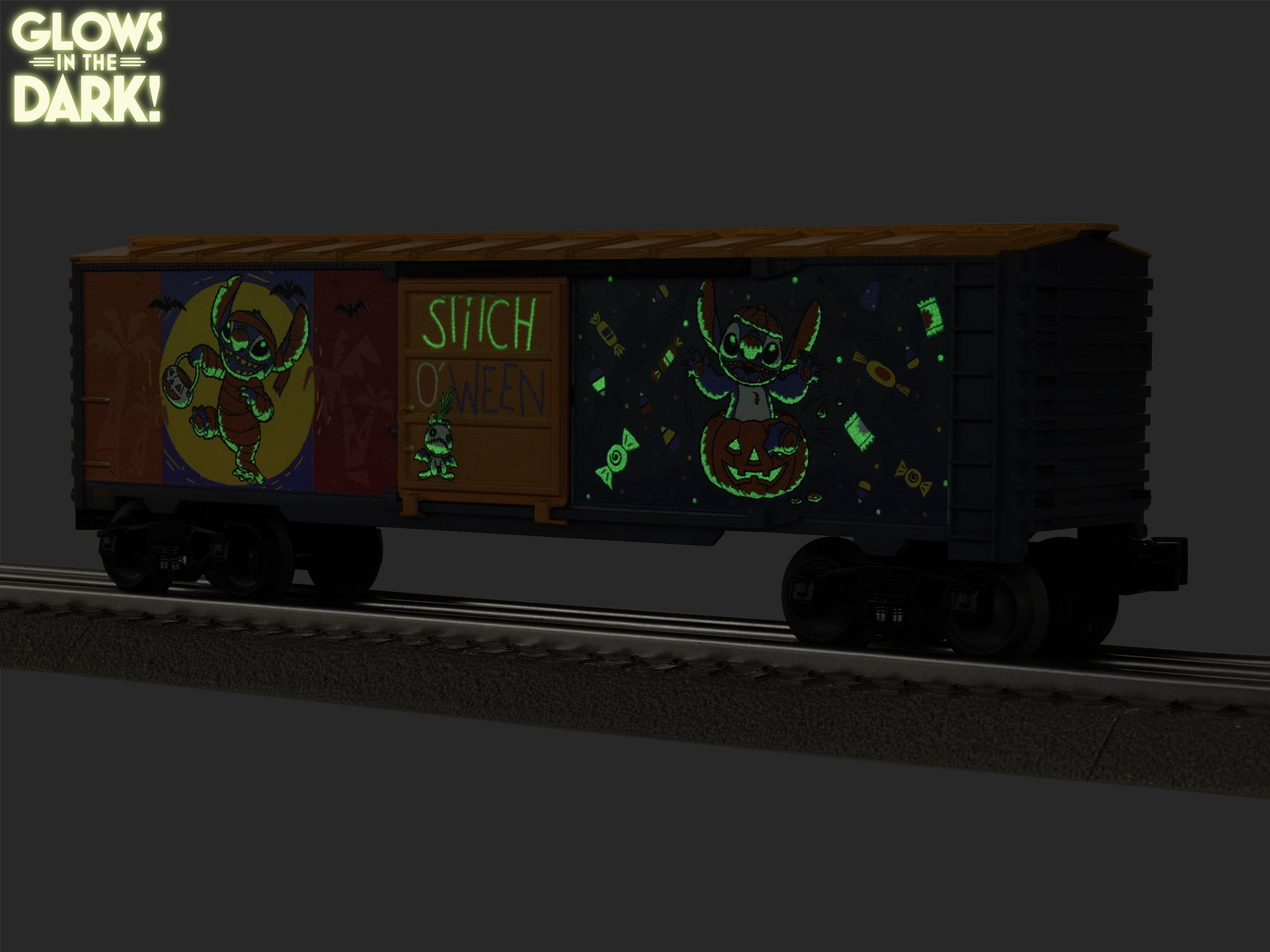 Lionel Disney Stitch Halloween O Gauge Model Train Boxcar for Ages 14+