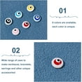 thumbnail image 5 of 120 Pcs Evil Eye Beads 6 Colors Natural Freshwater Shell Evil Eye Beads Flat Round Evil Eye Beads with Enamel for Bracelet Necklace Jewelry Making, 5 of 6