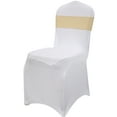 thumbnail image 2 of MDS Pack of 200 Spandex Chair Sashes Bow Ties With Buckle for Wedding - Champagne Gold, 2 of 6