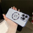 thumbnail image 1 of For iPhone 15 Pro Max Luxury Magsafe Magnetic Flowers Plating Frame Phone Case For iPhone 11 12 13 14 Plus Soft Protective Cover YXQ, 1 of 7