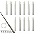 thumbnail image 2 of Begzeat 12 Pcs Floating Candles with Wand,Hanging Candles with Timer,Magic Deco Candles Flickering Warm Light,Flameless Taper Candles with Wand Remote,LED Candlesticks for Birthday Halloween Party Dec, 2 of 8