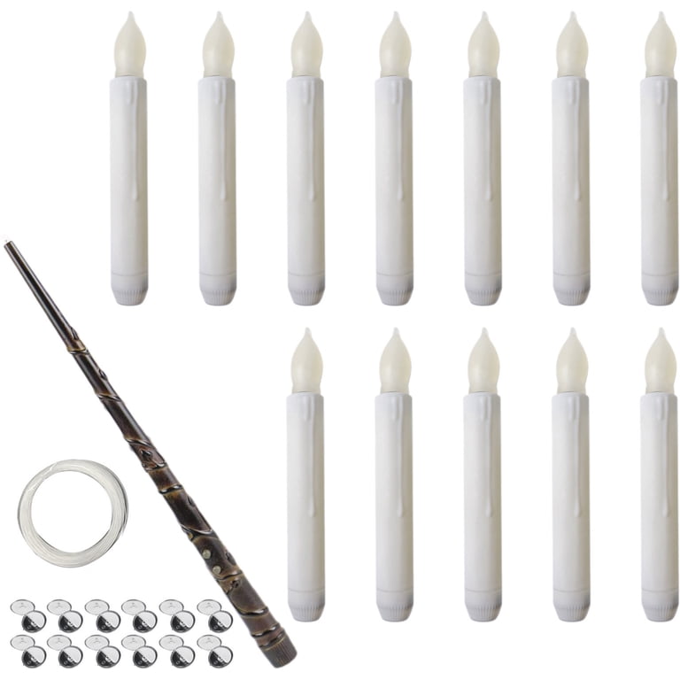 24-Pack Battery Operated Taper Candles – Flameless LED Bulk With 2 Remotes, 11 Inch, Flickering Warm Light For Weddings, Halloween & Christmas